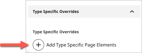 Section-type specific overrides