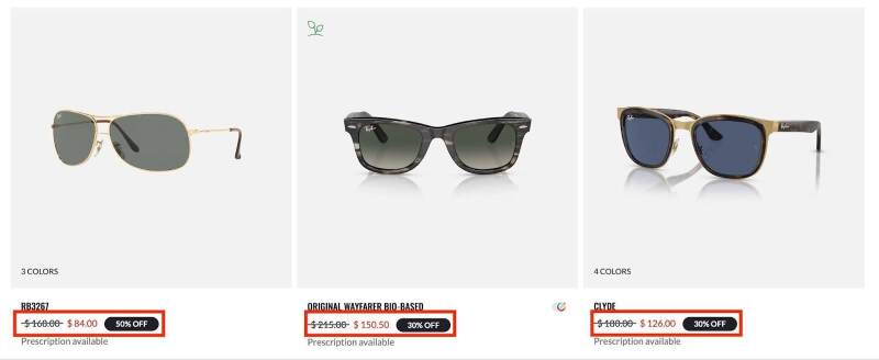 screenshot example of digital marketing tactics to elicit customer response