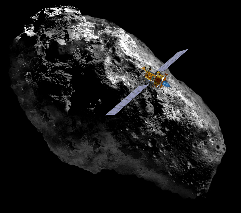 Satellite orbiting asteroid