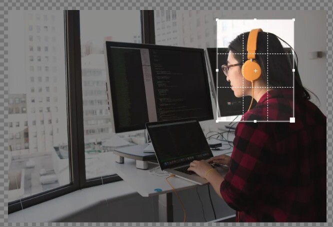 Cropping and image - step 3