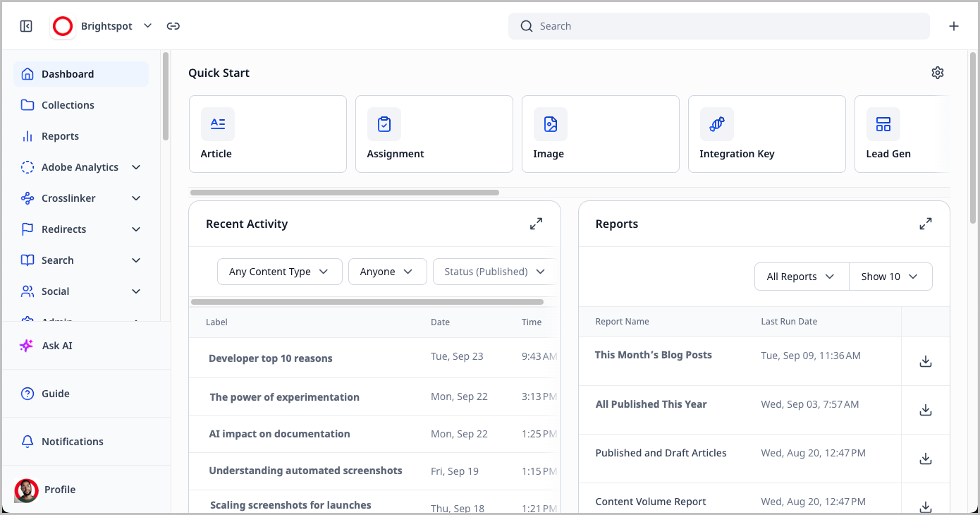 Brightspot UI